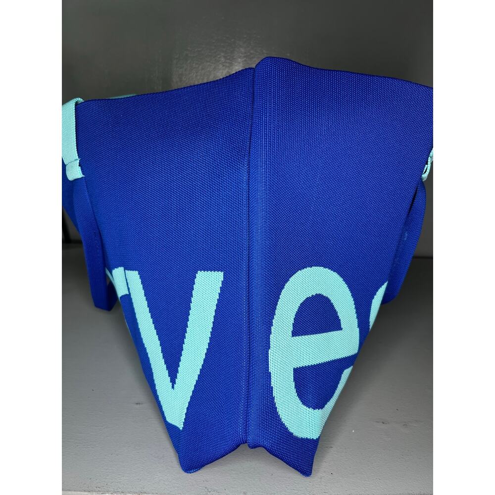 Curves Knit Tote - Azure - Picture 5 of 6
